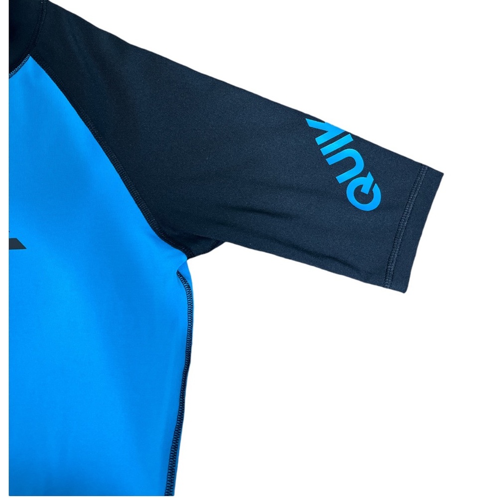 QUIKSILVER Gorpcore Athleisure All Time Rash Guard Cap Sleeves Blue Mens XS - Picture 11 of 13